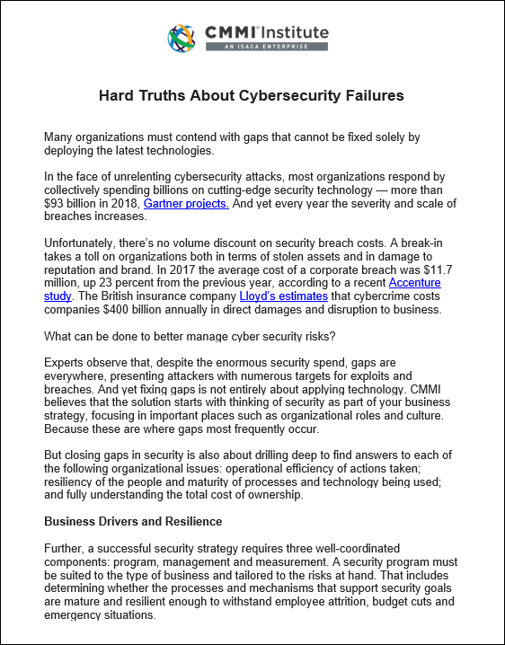Hard Truths About Cybersecurity Failures