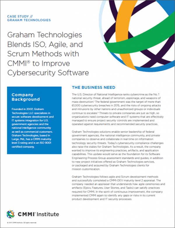Graham Technologies Blends ISO, Agile & Scrum Methods with CMMI to Improve Cybersecurity Software