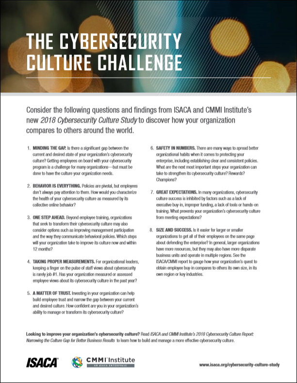 The Cybersecurity Culture Challenge
